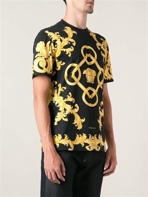 versace long sleeve shirt black|Versace big man shirts.